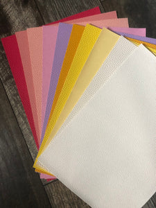 Solid Litchi Faux leather sheets