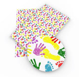 Colourful hand & foot prints