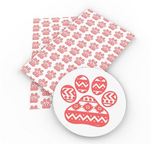 Aztec paw print faux leather sheet