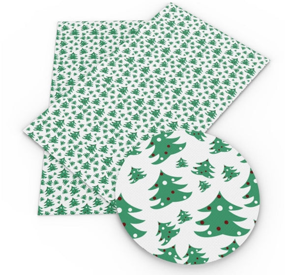 Christmas tree faux leather sheet