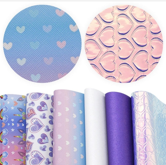 Bundle of 6 Purple Heart themed sheets