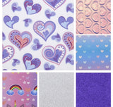 Bundle of 6 Purple Heart themed sheets