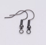 50 pieces fish hook earring wire, nickel free, gold, rose gold, gunmetal, silver, antique copper