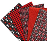 Assorted black & red Christmas themed sheets