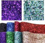 Assorted Chunky Glitter Faux Leather Sheet