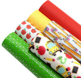 Bundle of 6 school themed faux leather sheets