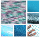 Assorted Blue themed faux leather sheets