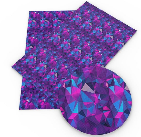 Purple geometric faux leather sheet