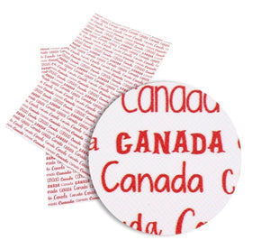 Canada themed faux leather sheet