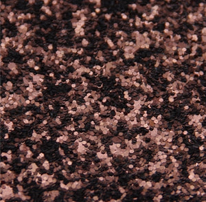 Dark coffee chunky glitter faux leather sheet