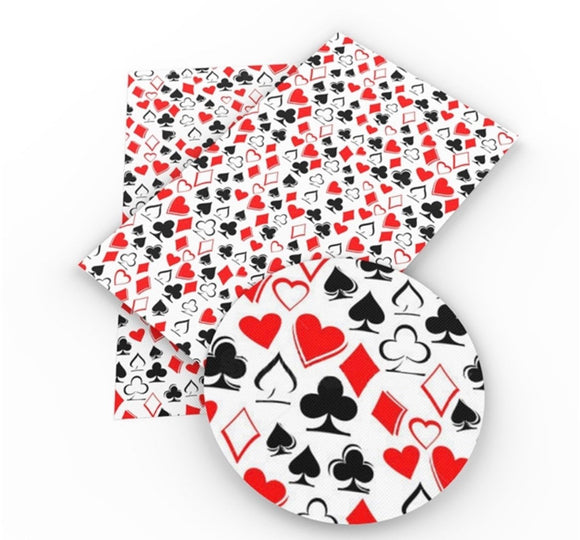 Playing cards suit faux leather sheet