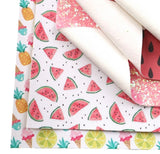 Bundle of 5 watermelon themed faux leather sheets