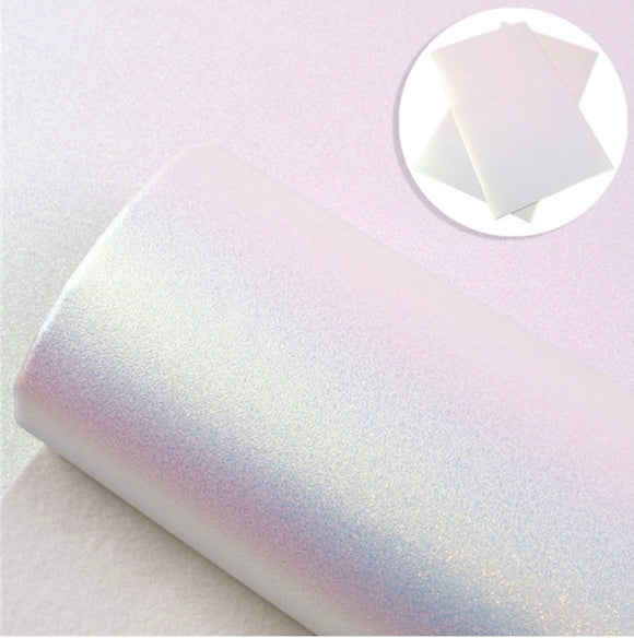 White pearlescent faux leather sheets, synthetic leather for earrings, crafts and bows, smooth