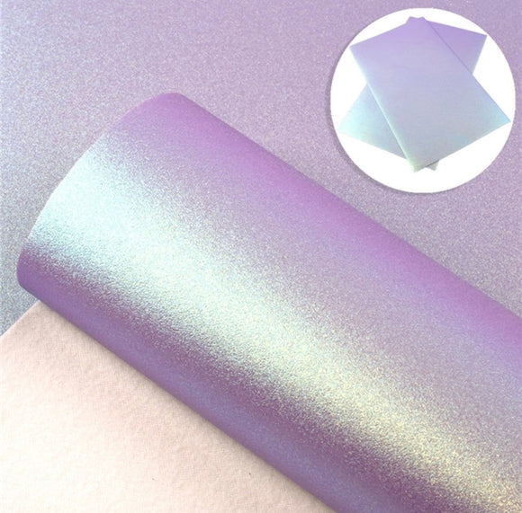 Purple pearlescent faux leather sheet