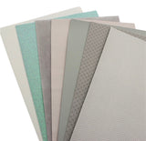 Assorted grey faux leather sheets, synthetic leather for crafts, bows, earrings, glitter, shiny