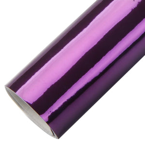 Dark purple mirror faux leather sheet