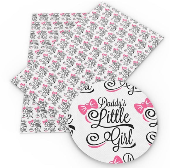 Daddy’s little girl faux leather sheet