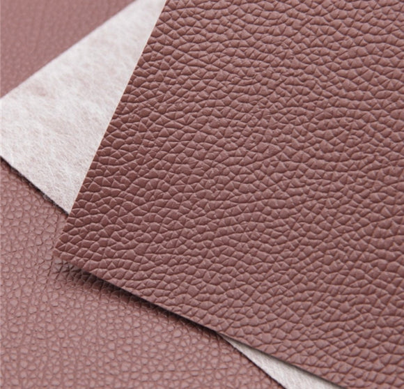 Purple-brown litchi pattern faux leather sheets, synthetic leather for earrings, crafts and bows, bump pattern