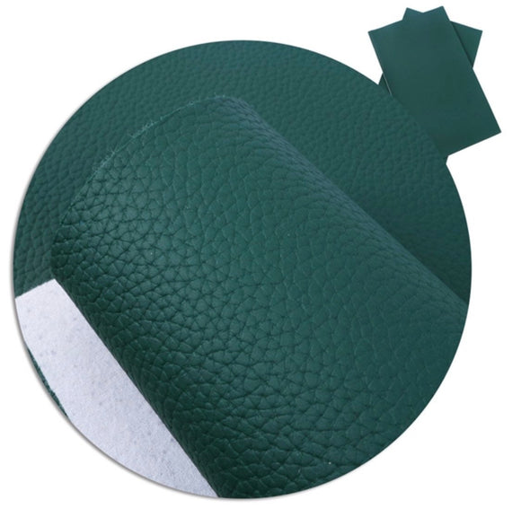 Hunter green litchi pattern faux leather sheets, synthetic leather for earrings, crafts and bows, bump pattern