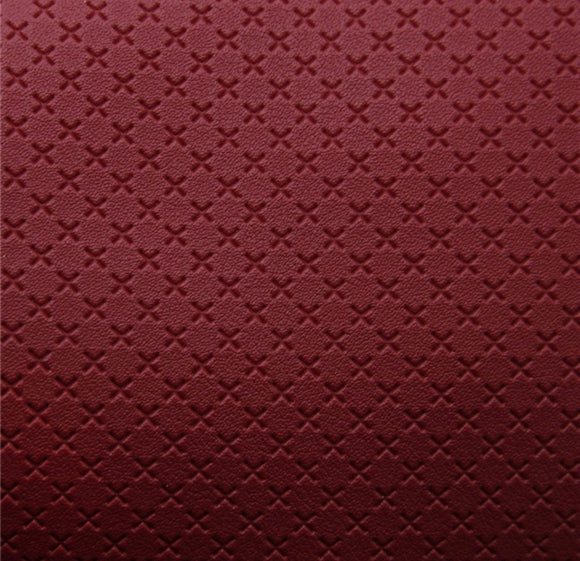 Dark red embossed faux leather sheet