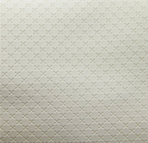 Cream white embossed pattern faux leather sheet