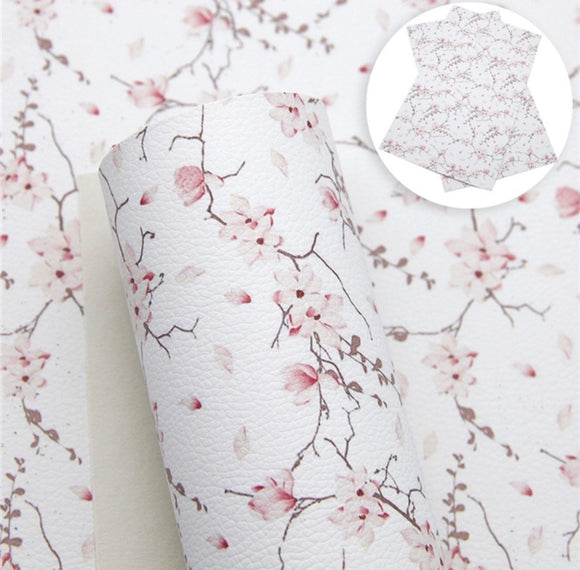 Cherry blossom faux leather sheet